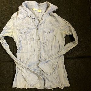 Distressed Button Up Shirt